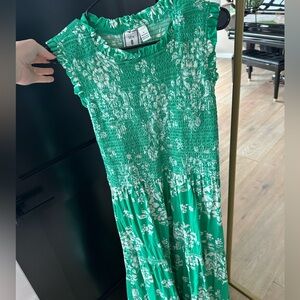Green Floral Maxi Dress